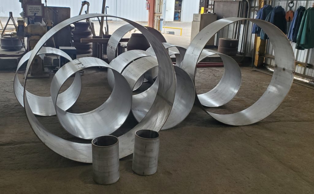 Custom Rolled & Welded Metal Cylinder & Ring Fabrication 316 Stainless Steel